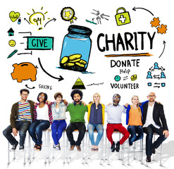 People Team Togetherness Give Help Donate Charity Concept