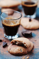 Homemade cookie with chocolate