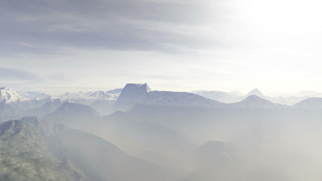 Flug &uuml;ber Berge