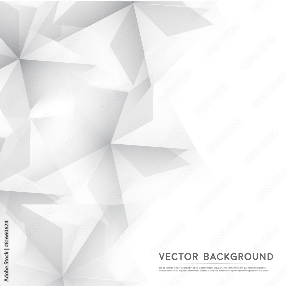 Wall mural vector abstract geometric shape from gray cubes.