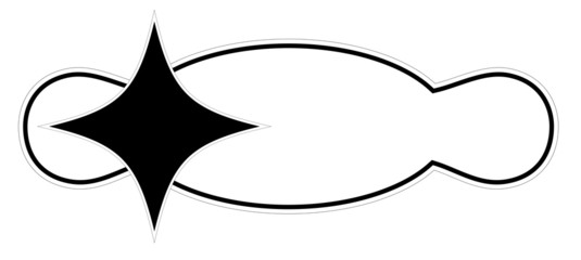 Victorian Label Frame with Star