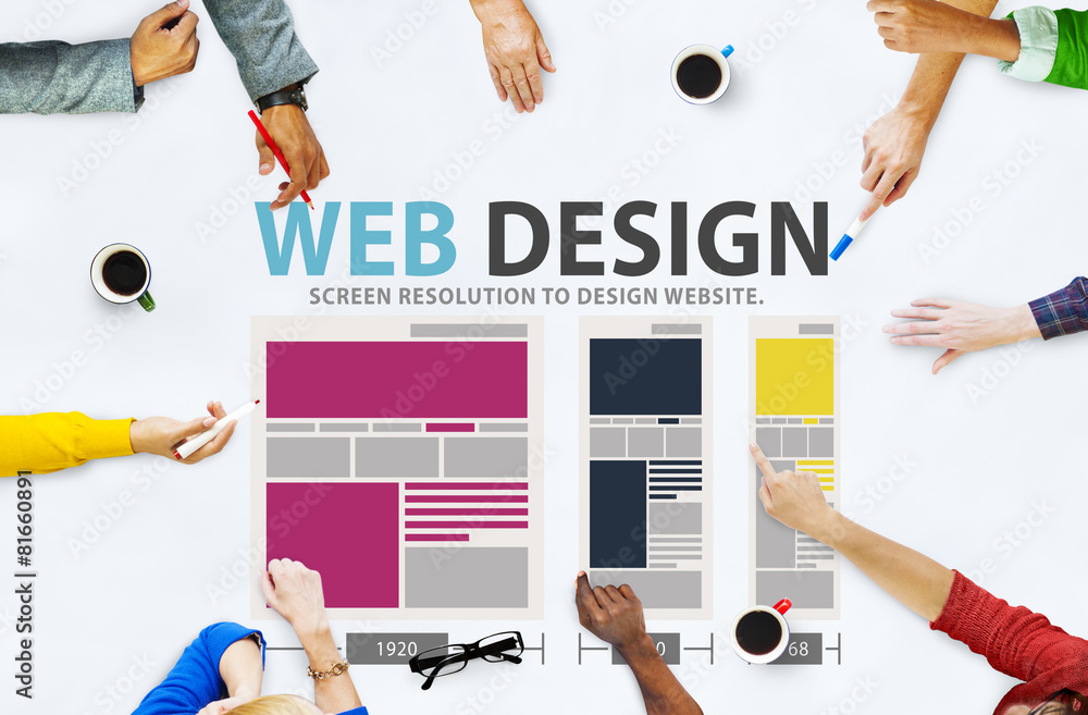 Poster web design network website ideas media information concept
