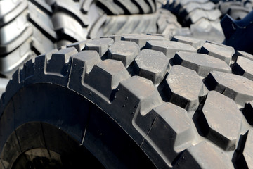 tires stacked in a yard