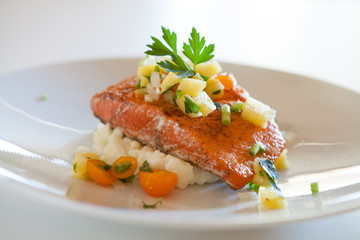 Salmon with Pineapple Salsa