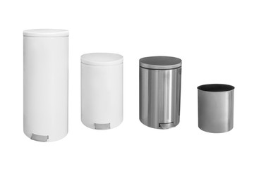 bins isolated on white background