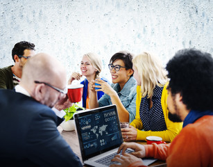People Meeting Conference Technology Laptop Concept