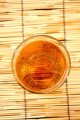 Lager beer closeup in glass