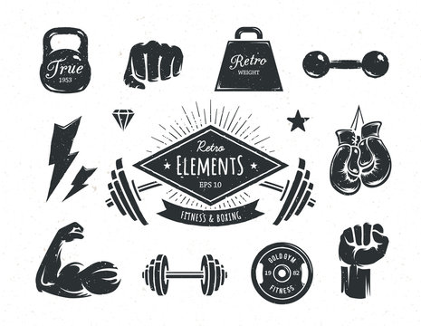 Retro Fitness Elements