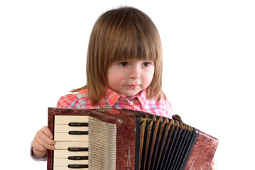 Baby and accordion