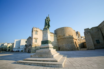 Statue for the heroes and martyrs of Otranto, Puglia, Italy