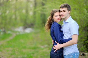 Fototapeta premium beautiful Couple in love on summer