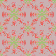 Seamless pattern. Decorative elements. lilac background
