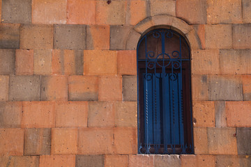 window and wall of church in Armenia