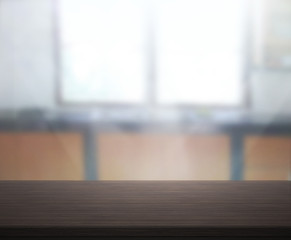 Table Top And Blur Interior Background