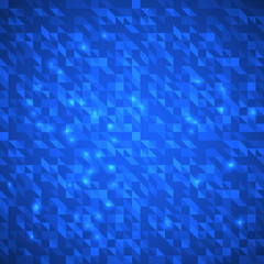 Abstract blue bright triangles background