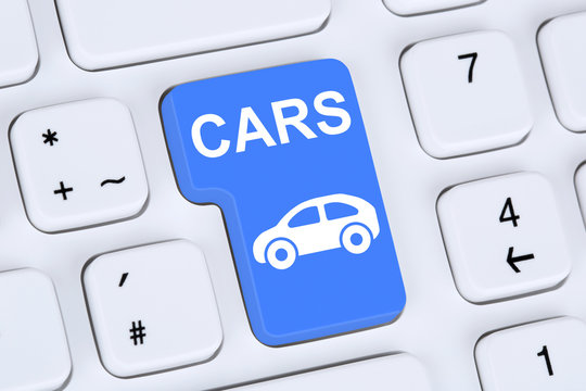 Selling Or Buying A Car Online Button On The Computer