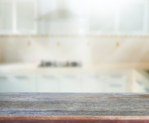 Table Top And Blur Interior Background