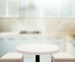 Table Top And Blur Interior Background