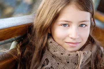 portrait of a girl 13 years