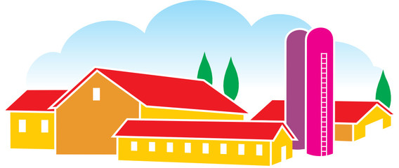 Naklejka premium FERME AGRICOLE,