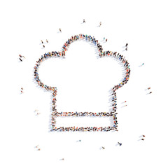 people in the form of a chef's hat.