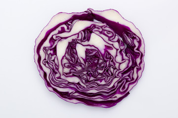 Sliced red cabbage