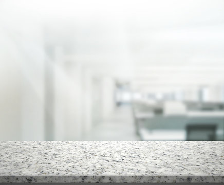 Table Top And Blur Office Background