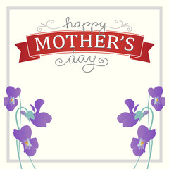 Happy Mothers Day Vector Illustration