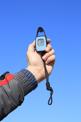 anemometer in the hand