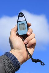 anemometer in the hand