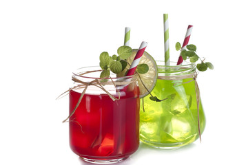 Drinks in Mason Jar