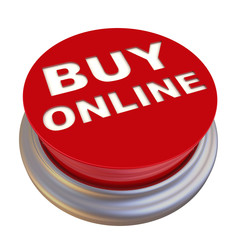 Buy online. Red button labeled - obrazy, fototapety, plakaty