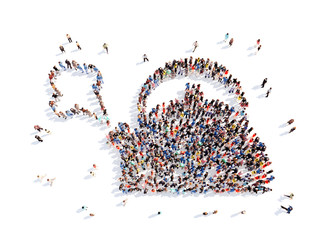 people in the form of a boiling kettle.