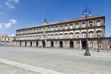 Fototapeta na wymiar A beautiful view of Piazza del Plebiscito in Naples