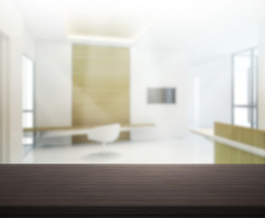 Table Top And Blur Office of Background