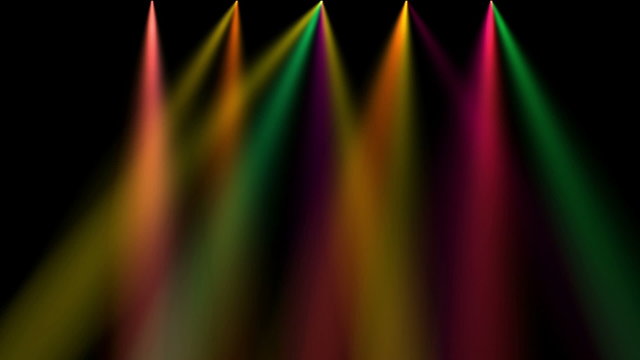Multicolored spotlights