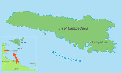 Lampedusa in grün