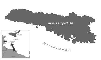 Lampedusa in grau - obrazy, fototapety, plakaty