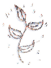 people in the form of a leaf .