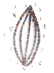 people in the form of a leaf .