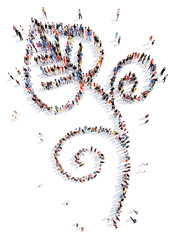 people in the form of a leaf .