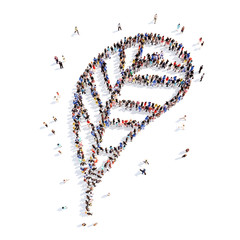 people in the form of a leaf .