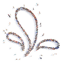 people in the form of a leaf .