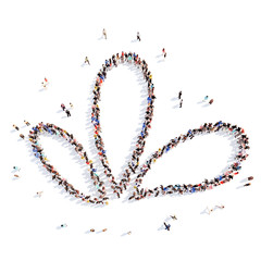 people in the form of a leaf .