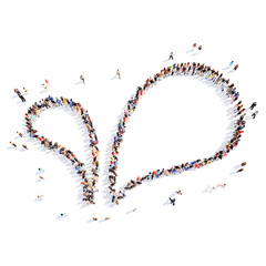 people in the form of a leaf .