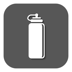 The sports water bottle icon. Bottle symbol. Flat