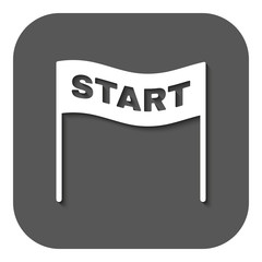 The start icon. Start symbol. Flat