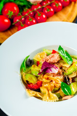 Salmon pasta salad
