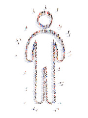 people in the form of a man.