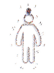 people in the form of a man.